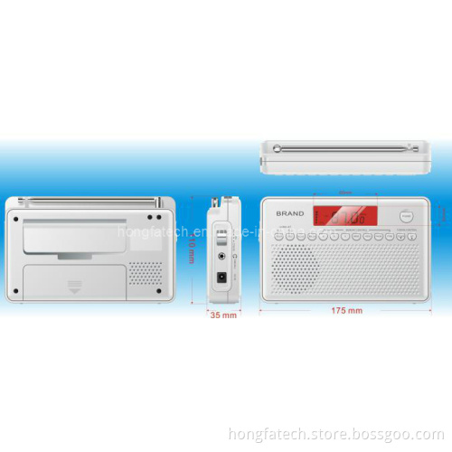 Alarm Clock Radio with LCD Amber Backlight Christmas Gift (HF-228)